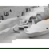 Mexen Luvo Slim cadă de baie freestanding 170 x 75 cm, albă, preaplin negru - 52801707500-70