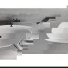 Mexen Luvo Slim szabadon álló kád 170 x 75 cm, fehér, fekete túlfolyó - 52801707500-70