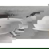 Mexen Luvo Slim szabadon álló kád 170 x 75 cm, fehér, gun metal túlfolyó - 52801707500-95