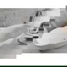 Mexen Luvo Slim szabadon álló kád 170 x 75 cm, fehér, ecsetelt nikkel túlfolyó - 52801707500-97