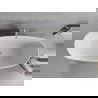 Mexen Luvo Slim szabadon álló kád 170 x 75 cm, fehér, ecsetelt nikkel túlfolyó - 52801707500-97