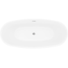 Mexen Luvo Slim szabadon álló kád 170 x 75 cm, fehér/fekete, króm túlfolyó - 52801707575-01