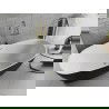 Mexen Luvo Slim szabadon álló kád 170 x 75 cm, fehér/fekete, arany kefélt túlfolyó - 52801707575-55