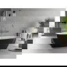 Mexen Luvo Slim cadă freestanding 170 x 75 cm, albă/neagră, preaplin auriu periat - 52801707575-55