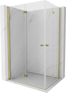 Cabină de duș pliantă Mexen Mist-F Duo 95 x 110 cm, transparent, auriu - 8A6-095L-110P-50-00
