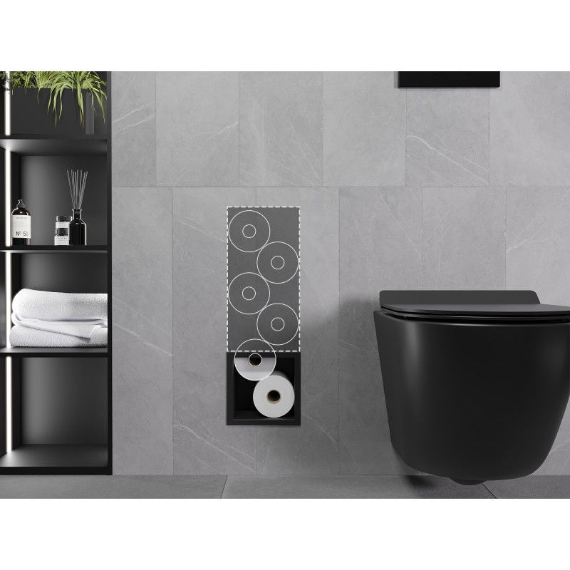 Mexen X-Wall-B suport pentru hârtie igienică, negru - 1975