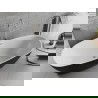 Mexen Luvo Slim cadă de sine stătătoare 170 x 75 cm, albă/neagră, preaplin nichel periat - 52801707575-97