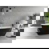 Mexen Luvo Slim cadă de sine stătătoare 170 x 75 cm, albă/neagră, preaplin nichel periat - 52801707575-97