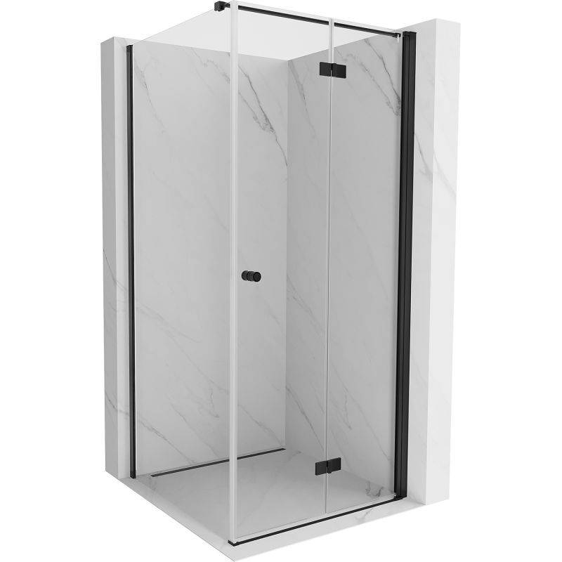 Mexen Mist-F cabina de duș pliabilă dreapta 70 x 70 cm, transparentă, neagră - 8A6T-070-070-70-00-P