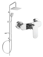 Mexen Milo Sven set de duș aplicat cu duș de ploaie și baterie de duș, crom - 71340262-00