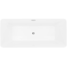 Mexen Velo Slim cadă freestanding 170 x 75 cm, albă, preaplin crom - 52811707500-01