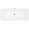 Mexen Velo Slim szabadon álló kád 170 x 75 cm, fehér, arany túlfolyó - 52811707500-50