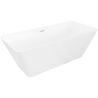 Mexen Velo Slim cadă freestanding 170 x 75 cm, albă, preaplin auriu periat - 52811707500-55