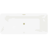 Mexen Velo Slim cadă freestanding 170 x 75 cm, albă, preaplin auriu periat - 52811707500-55