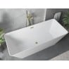 Mexen Velo Slim cadă freestanding 170 x 75 cm, albă, preaplin auriu periat - 52811707500-55