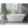 Mexen Velo Slim cadă freestanding 170 x 75 cm, albă, preaplin auriu periat - 52811707500-55