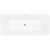 Mexen Velo Slim cadă de baie independentă 170 x 75 cm, albă, preaplin cupru periat - 52811707500-65