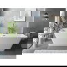 Mexen Velo Slim cadă freestanding 170 x 75 cm, albă, preaplin gun gray periat - 52811707500-66