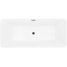 Mexen Velo Slim szabadon álló kád 170 x 75 cm, fehér, fekete túlfolyó - 52811707500-70