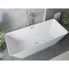 Mexen Velo Slim cadă freestanding 170 x 75 cm, albă, preaplin nichel periat - 52811707500-97