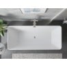 Mexen Velo Slim cadă freestanding 170 x 75 cm, albă, preaplin nichel periat - 52811707500-97