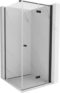 Cabina de duș rabatabilă dreapta Mexen Mist-F T 80 x 80 cm, transparent, negru - 8A6T-080-080-70-00-P