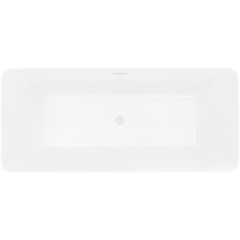 Mexen Velo Slim cadă de sine stătătoare 170 x 75 cm, albă/neagră, preaplin alb - 52811707575-20