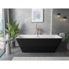 Mexen Velo Slim cadă freestanding 170 x 75 cm, albă/neagră, preaplin cupru periat - 52811707575-65