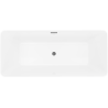Mexen Velo Slim cadă freestanding 170 x 75 cm, alb/negru, preaplin gri armă periat - 52811707575-66