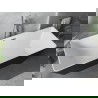 Mexen Velo Slim szabadon álló kád 170 x 75 cm, fehér/fekete, gun gray szálcsiszolt túlfolyó - 52811707575-66