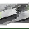 Mexen Velo Slim cadă de sine stătătoare 170 x 75 cm, alb/negru, preaplin gun metal - 52811707575-95