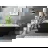 Mexen Velo Slim szabadon álló kád 170 x 75 cm, fehér/fekete, túlfolyó gun metal - 52811707575-95