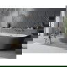 Mexen Oval Slim cadă de colț freestanding 170 x 80 cm, alb/gri, preaplin cromat - 52661708062-01