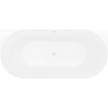 Mexen Oval Slim szabadon álló falszéli kád 170 x 80 cm, fehér/szürke, fehér túlfolyó - 52661708062-20