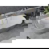 Mexen Oval Sim szabadonálló fali kád 170 x 80 cm, fehér/szürke, túlfolyó arany sörtéjű - 52661708062-55