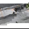 Cadă freestandingă de perete Mexen Oval Sim 170 x 80 cm, albă/gri, preaplin aur roz - 52661708062-60
