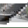 Cadă freestandingă de perete Mexen Oval Sim 170 x 80 cm, albă/gri, preaplin aur roz - 52661708062-60