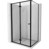 Cabina de duș pliantă stânga Mexen Mist-F T 75 x 70 cm, cadru negru, negru - 8A6T-075-070-70-70-L