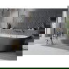 Mexen Oval Slim cadă de baie freestanding pe perete 170 x 80 cm, alb/gri, preaplin cupru periat - 52661708062-65