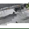 Mexen Oval Slim szabadon álló kád a falnál 170 x 80 cm, fehér/szürke, túlfolyó gun metal - 52661708062-95
