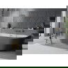 Cada freestanding Mexen Oval Slim perete 170 x 80 cm, alb/gri, preaplin gun metal - 52661708062-95