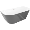 Cadă de sine stătătoare Mexen Oval Sim, 170 x 80 cm, alb/gri, preaplin nichel periat - 52661708062-97