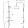 Mexen T40 coloană de duș, Crom - 798404093-00