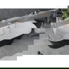 Mexen Oval Slim szabadon álló falra szerelhető kád 170 x 80 cm, fehér/fekete, króm túlfolyó - 52661708075-01