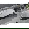 Mexen Oval Slim szabadon álló fal melletti kád 170 x 80 cm, fehér/fekete, gun gray kefélt lefolyó - 52661708075-66