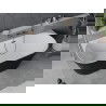 Cadă Mexen Oval Sim de colț liber montată la perete 170 x 80 cm, alb/negru, preaplin gun metal - 52661708075-95