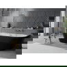 Mexen Oval Sim szabadon álló, fali kád 170 x 80 cm, fehér/fekete, túlfolyó gun metal - 52661708075-95