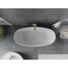 Mexen Olea cadă freestanding model 170 x 80 cm, albă, preaplin auriu - 52821708000-50