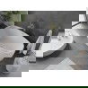 Mexen Olea cadă de sine stătătoare model 170 x 80 cm, albă, preaplin auriu periat - 52821708000-55