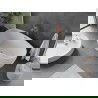 Mexen Olea szabadon álló kád minta 170 x 80 cm, fehér, rózsaarany túlfolyó - 52821708000-60